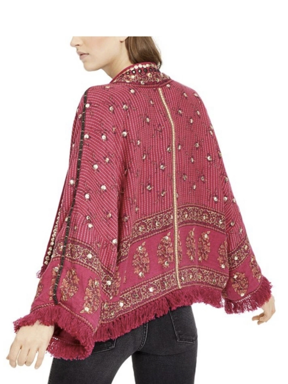 Free People

Embellished ray of light sequin embroidered free people kimono L